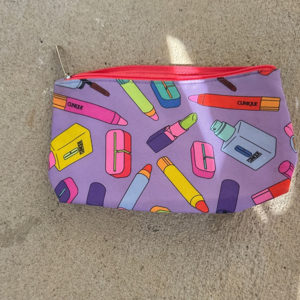 Clinique Kids Pouch - Purple with Colorful Design
